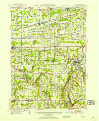 Attica New York Historical topographic map, 1:62500 scale, 15 X 15 Minute, Year 1949