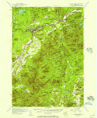 Au Sable Forks New York Historical topographic map, 1:62500 scale, 15 X 15 Minute, Year 1953