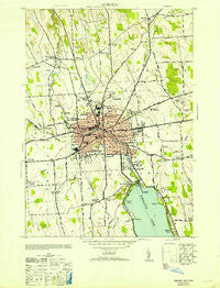 Auburn New York Historical topographic map, 1:24000 scale, 7.5 X 7.5 Minute, Year 1953