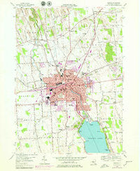 Auburn New York Historical topographic map, 1:24000 scale, 7.5 X 7.5 Minute, Year 1954