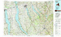 Auburn New York Historical topographic map, 1:100000 scale, 30 X 60 Minute, Year 1986