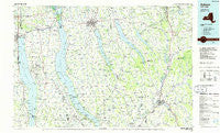 Auburn New York Historical topographic map, 1:100000 scale, 30 X 60 Minute, Year 1986