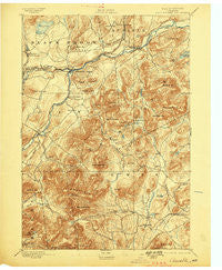Ausable New York Historical topographic map, 1:62500 scale, 15 X 15 Minute, Year 1895