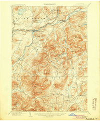 Ausable New York Historical topographic map, 1:62500 scale, 15 X 15 Minute, Year 1903