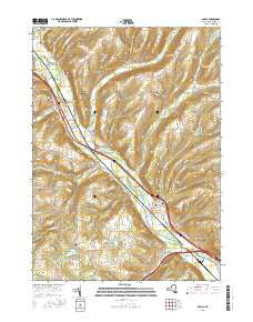 Avoca New York Current topographic map, 1:24000 scale, 7.5 X 7.5 Minute, Year 2016