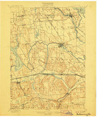 Baldwinsville New York Historical topographic map, 1:62500 scale, 15 X 15 Minute, Year 1900