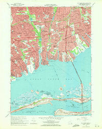 Bay Shore West New York Historical topographic map, 1:24000 scale, 7.5 X 7.5 Minute, Year 1969