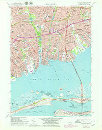 Bay Shore West New York Historical topographic map, 1:24000 scale, 7.5 X 7.5 Minute, Year 1969