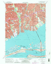 Bay Shore West New York Historical topographic map, 1:24000 scale, 7.5 X 7.5 Minute, Year 1969