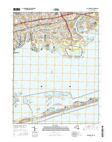 Bay Shore East New York Current topographic map, 1:24000 scale, 7.5 X 7.5 Minute, Year 2016