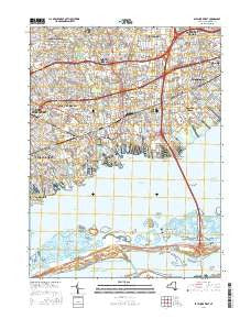 Bay Shore West New York Current topographic map, 1:24000 scale, 7.5 X 7.5 Minute, Year 2016
