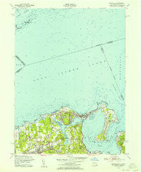 Bayville New York Historical topographic map, 1:24000 scale, 7.5 X 7.5 Minute, Year 1954