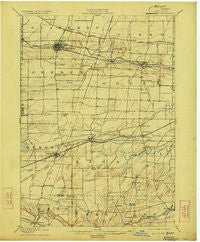 Bergen New York Historical topographic map, 1:62500 scale, 15 X 15 Minute, Year 1899
