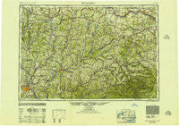 Binghamton New York Historical topographic map, 1:250000 scale, 1 X 2 Degree, Year 1950
