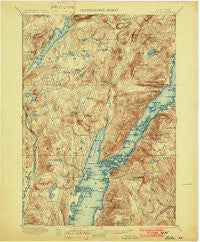 Bolton New York Historical topographic map, 1:62500 scale, 15 X 15 Minute, Year 1900