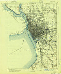 Buffalo New York Historical topographic map, 1:62500 scale, 15 X 15 Minute, Year 1901