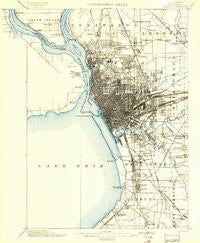 Buffalo New York Historical topographic map, 1:62500 scale, 15 X 15 Minute, Year 1901