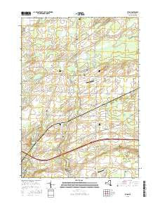 Byron New York Current topographic map, 1:24000 scale, 7.5 X 7.5 Minute, Year 2016