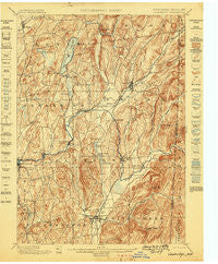 Cambridge New York Historical topographic map, 1:62500 scale, 15 X 15 Minute, Year 1898