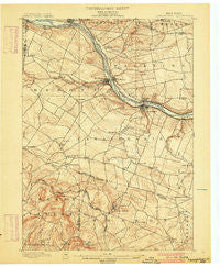 Canajoharie New York Historical topographic map, 1:62500 scale, 15 X 15 Minute, Year 1900
