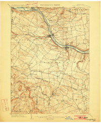 Canajoharie New York Historical topographic map, 1:62500 scale, 15 X 15 Minute, Year 1902
