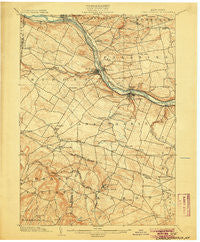 Canajoharie New York Historical topographic map, 1:62500 scale, 15 X 15 Minute, Year 1902