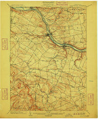 Canajoharie New York Historical topographic map, 1:62500 scale, 15 X 15 Minute, Year 1902