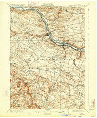 Canajoharie New York Historical topographic map, 1:62500 scale, 15 X 15 Minute, Year 1902