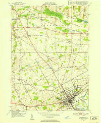 Canandaigua New York Historical topographic map, 1:24000 scale, 7.5 X 7.5 Minute, Year 1951