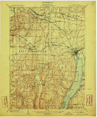 Canandaigua New York Historical topographic map, 1:62500 scale, 15 X 15 Minute, Year 1903
