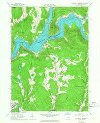 Cannonsville Reservoir New York Historical topographic map, 1:24000 scale, 7.5 X 7.5 Minute, Year 1965