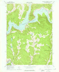 Cannonsville Reservoir New York Historical topographic map, 1:24000 scale, 7.5 X 7.5 Minute, Year 1965