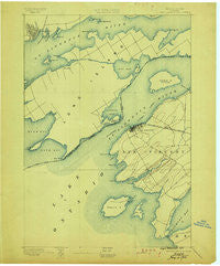 Cape Vincent New York Historical topographic map, 1:62500 scale, 15 X 15 Minute, Year 1895