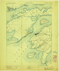 Cape Vincent New York Historical topographic map, 1:62500 scale, 15 X 15 Minute, Year 1895