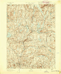 Carmel New York Historical topographic map, 1:62500 scale, 15 X 15 Minute, Year 1893