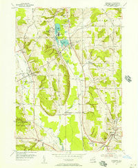 Cassadaga New York Historical topographic map, 1:24000 scale, 7.5 X 7.5 Minute, Year 1954