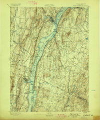 Catskill New York Historical topographic map, 1:62500 scale, 15 X 15 Minute, Year 1895