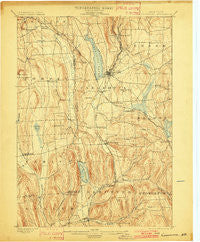 Cazenovia New York Historical topographic map, 1:62500 scale, 15 X 15 Minute, Year 1899