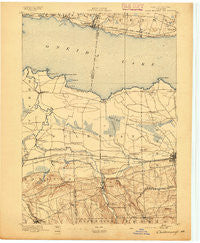 Chittenango New York Historical topographic map, 1:62500 scale, 15 X 15 Minute, Year 1895