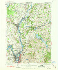 Cohoes New York Historical topographic map, 1:62500 scale, 15 X 15 Minute, Year 1947