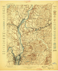 Cohoes New York Historical topographic map, 1:62500 scale, 15 X 15 Minute, Year 1898