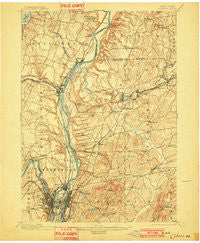 Cohoes New York Historical topographic map, 1:62500 scale, 15 X 15 Minute, Year 1898