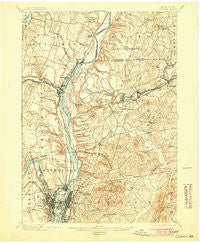 Cohoes New York Historical topographic map, 1:62500 scale, 15 X 15 Minute, Year 1898
