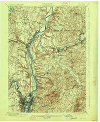 Cohoes New York Historical topographic map, 1:62500 scale, 15 X 15 Minute, Year 1898