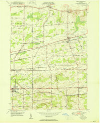 Corfu New York Historical topographic map, 1:24000 scale, 7.5 X 7.5 Minute, Year 1950