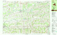 Corfu New York Historical topographic map, 1:25000 scale, 7.5 X 15 Minute, Year 1984