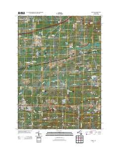 Corfu New York Historical topographic map, 1:24000 scale, 7.5 X 7.5 Minute, Year 2013