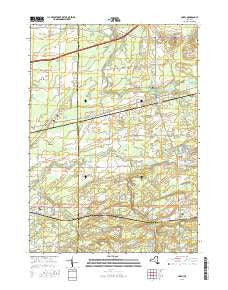 Corfu New York Current topographic map, 1:24000 scale, 7.5 X 7.5 Minute, Year 2016
