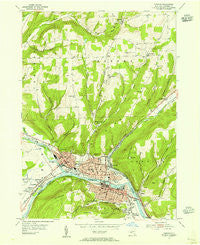 Corning New York Historical topographic map, 1:24000 scale, 7.5 X 7.5 Minute, Year 1953