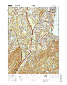 Cornwall-on-Hudson New York Current topographic map, 1:24000 scale, 7.5 X 7.5 Minute, Year 2016